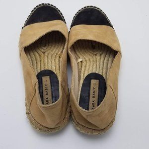 ZARA Woman Beige Black ESPARTO ESPADRILLES
